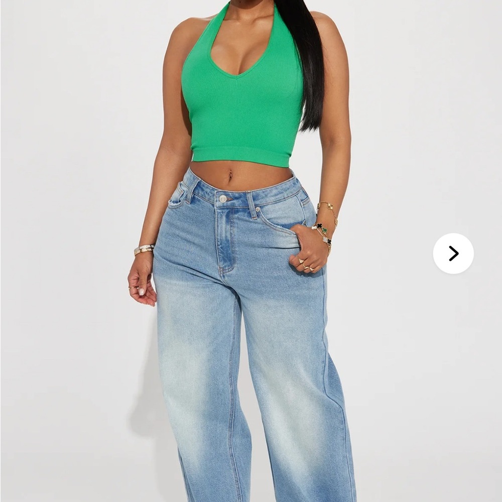 FASHION NOVA Women's Blue Denim Jeans CHANGING COURSE WIDE LEG